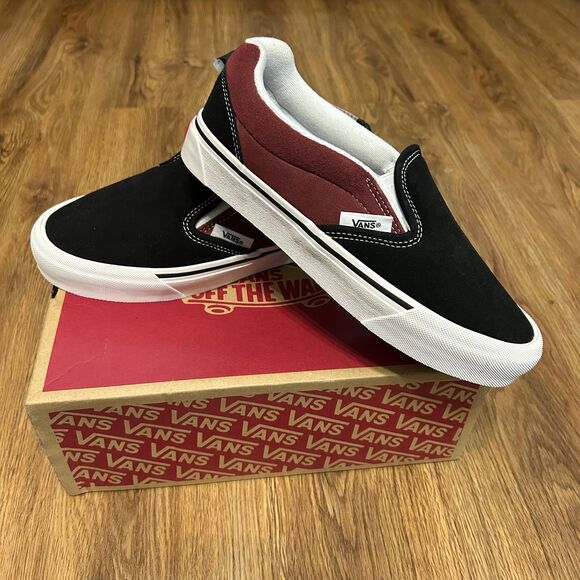 VANS knu black suede slip on shoes sneakers mens 7.5 new - Picture 6 of 6